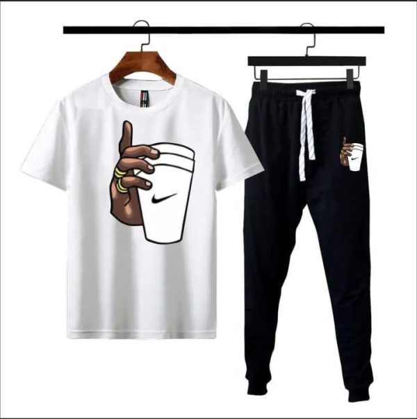 Men's Printed Tracksuit (Coffe Cup) - Image 2