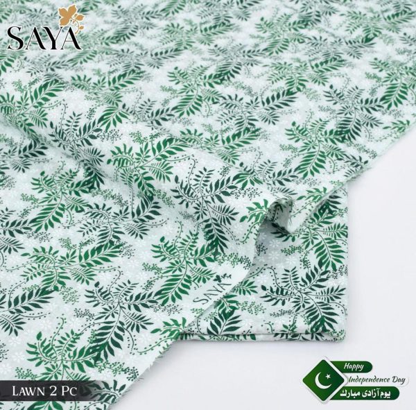 2 Pcs Women's Unstitched Printed Suit - Image 3