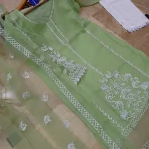 3 Pcs Women's Stitched Embroidered Suit