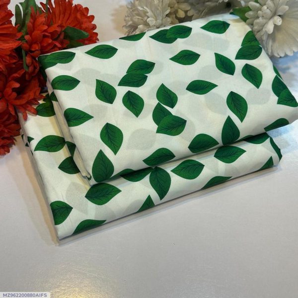 2 Pcs Women's Unstitched Printed Suit - Image 3